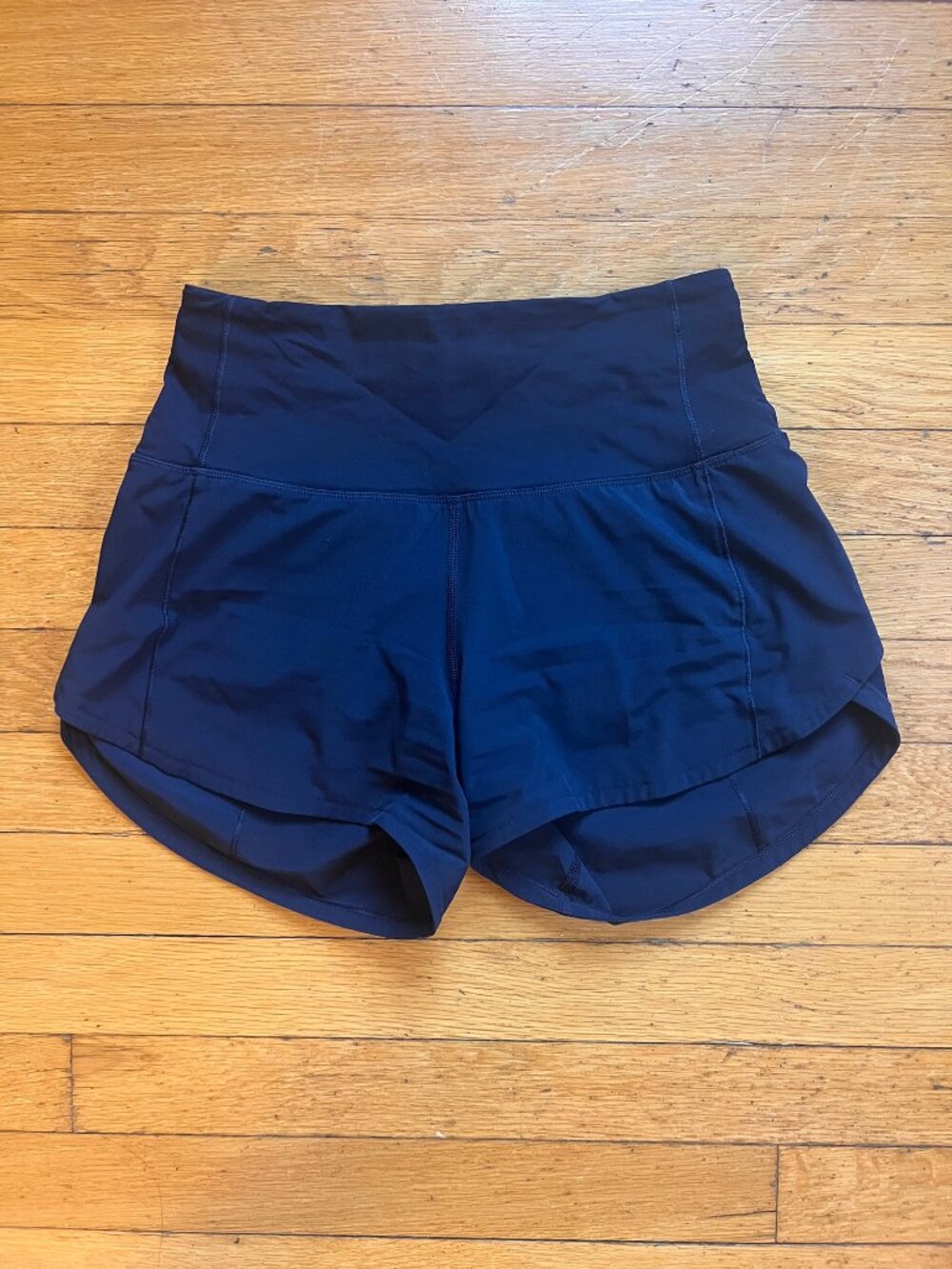 Speed Up High-Rise Lined Short 4", Navy, Size 0